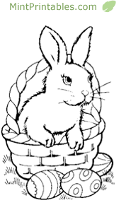 Easter bunny printable coloring sheet