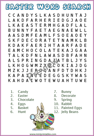 Find the Easter Words - Preview