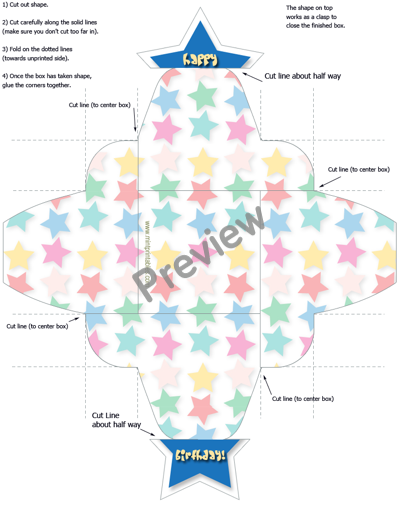 Light Stars Party Favor Box - Preview