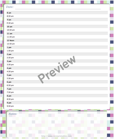 Colorful Appointment List - Preview