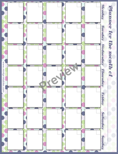 Seeing Spots Month Template - Preview