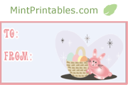Retro Style Image on an Easter Tag