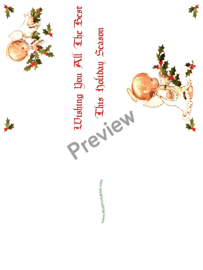 Christmas Angels Greeting Card - Preview