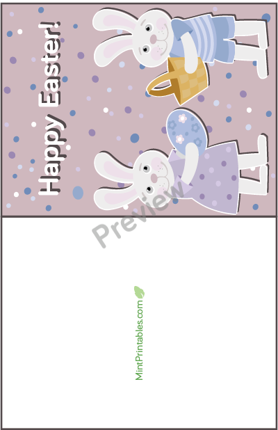 Easter Rabbit Greeting Card - Preview