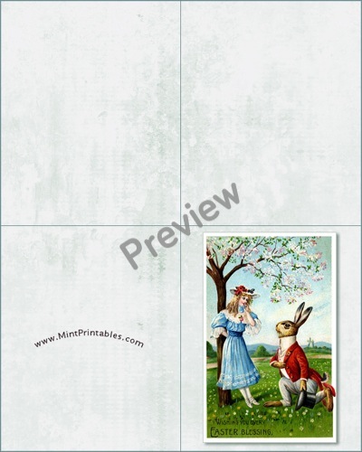 Victorian Easter Blessing Card - Preview