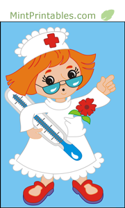 Cartoon Nurse - Get Well Soon