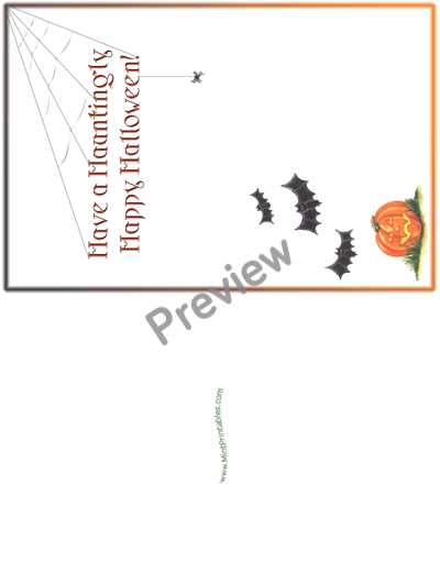 Hauntingly Happy Halloween Card - Preview