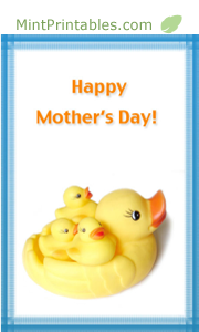 Mother Duck and Babies Card