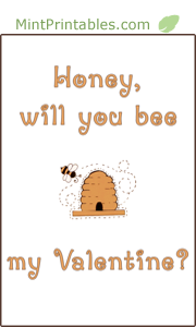 Honey, Bee my Valentine Card