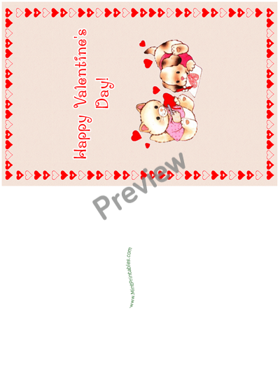 Cat And Puppy Making Valentines - Preview