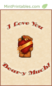 Teddy Bear Valentine Card