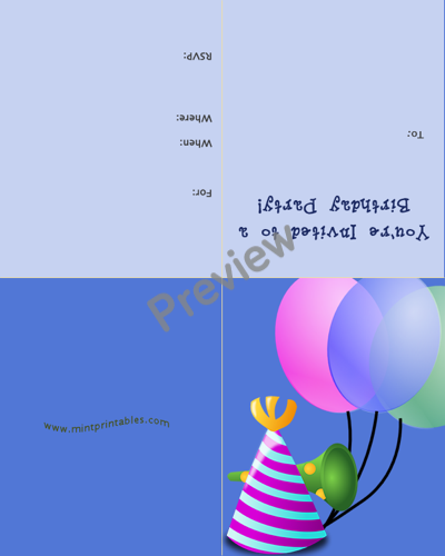 Hat and Balloons - Preview