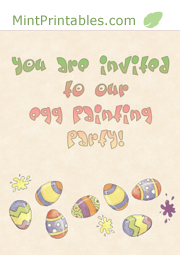 Egg Painting Party Invitation