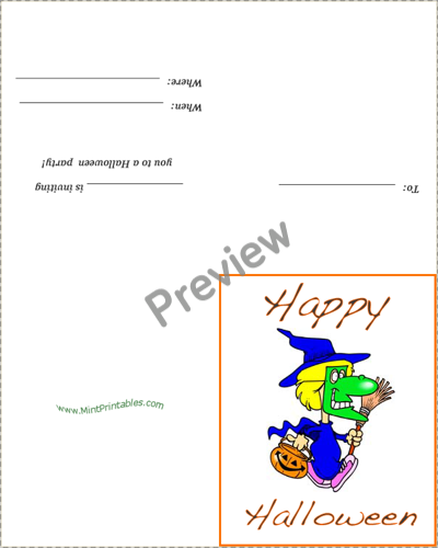 Halloween Costume Party Invite - Preview