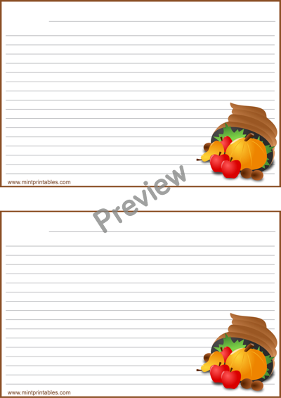 Autumn Recipes Cards - Preview