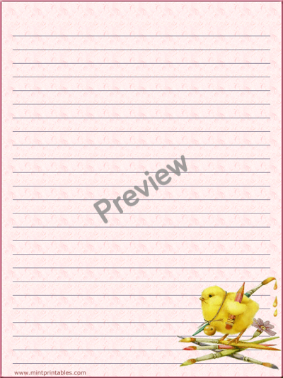 Baby Chick Writing Paper Set - Preview