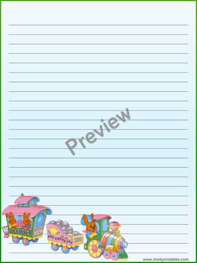 Easter Egg Stationery - Preview