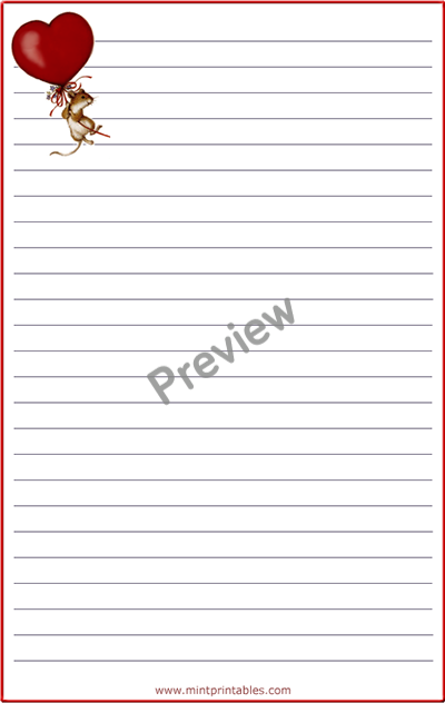 Mice Writing Paper - Preview