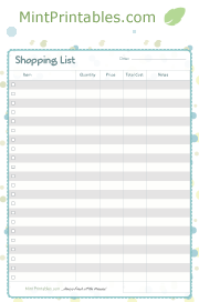 Shopping List With Budget