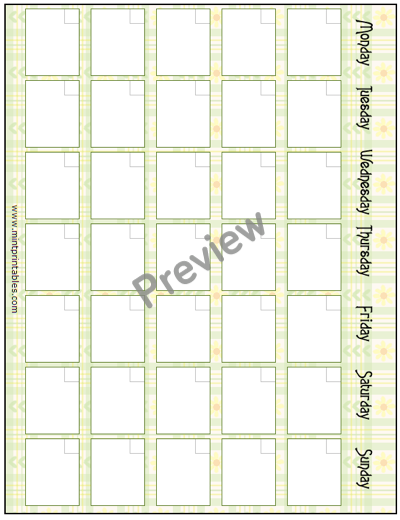 Cheerful Floral Month Planner - Preview