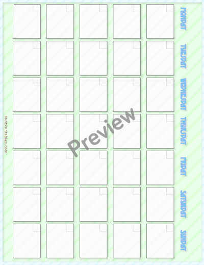 Mint Green Calendar Template - Preview