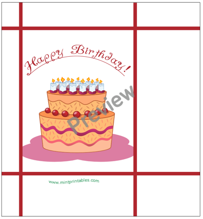 Birthday Cake Gift Bag - Preview