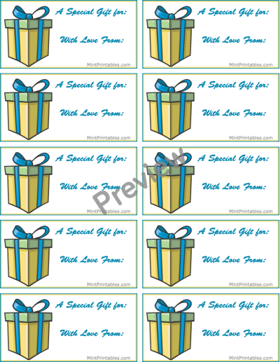 Birthday Present Labels - Preview
