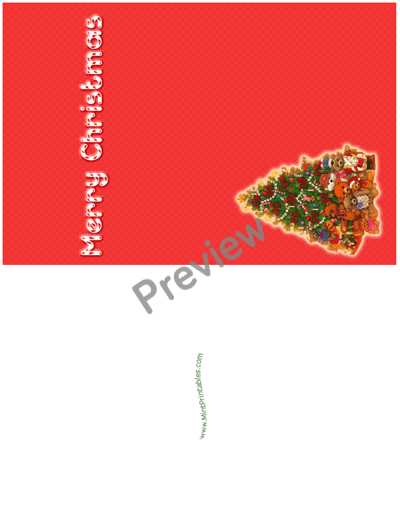 Christmas Tree Greeting Card - Preview
