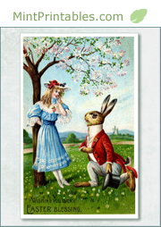 Vintage Easter Bunny Greeting Card