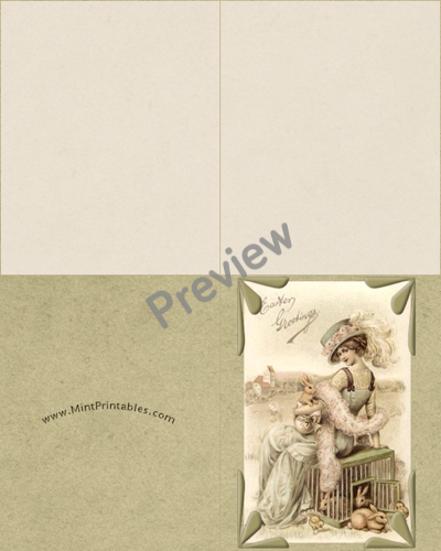 Victorian Easter Card - Preview