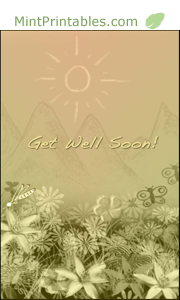 Simple, Subdued Get Well Soon Card