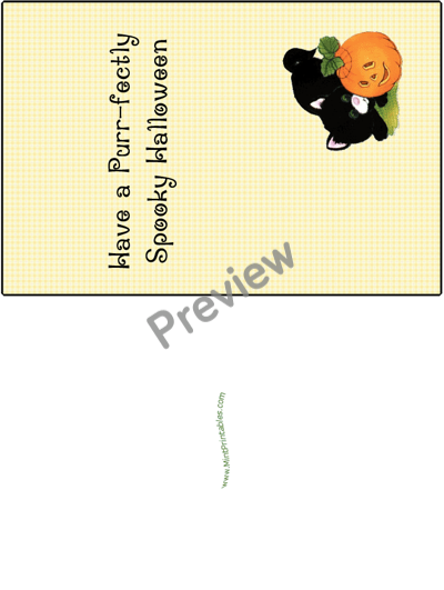 Halloween Kitten Card - Preview