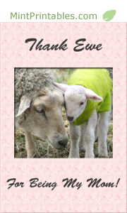 Thank Ewe Mom Card