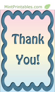 All purpose printable thank you card