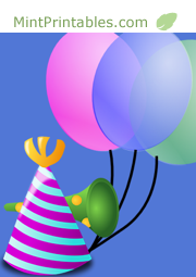 Party Hat and Balloons