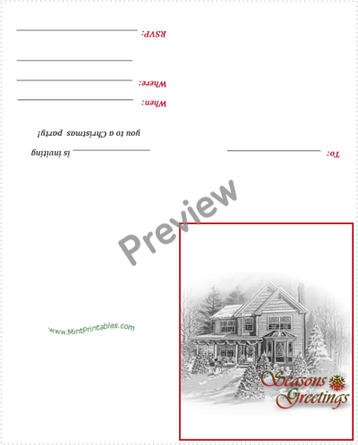 Seasons Greetings Invite - Preview