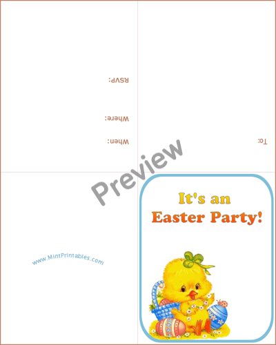 Easter Party Invite - Preview