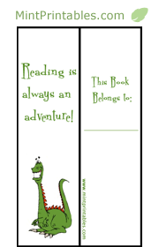Reading is always an adventure - bookmark
