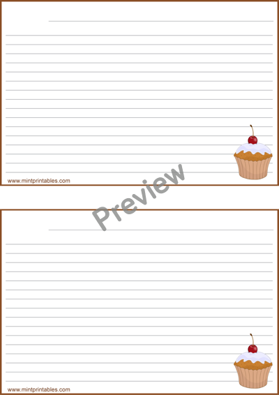 Dessert Recipe Card - Preview