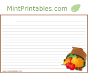 Fall Harvest recipe card