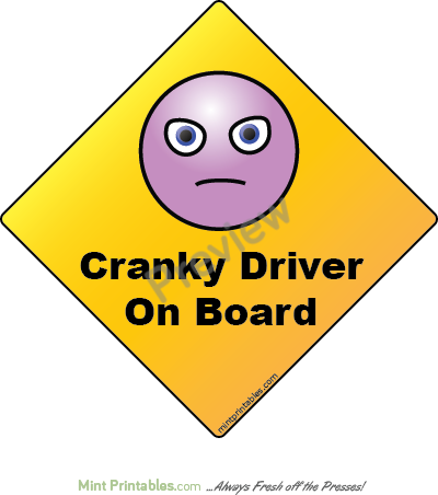 Cranky Driver on Board - Preview
