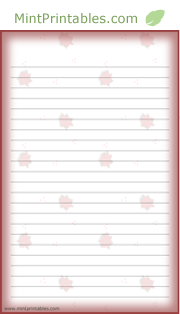 Poinsettia Letter Paper