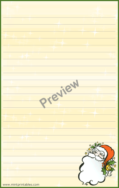 Santa Writing Paper - Preview