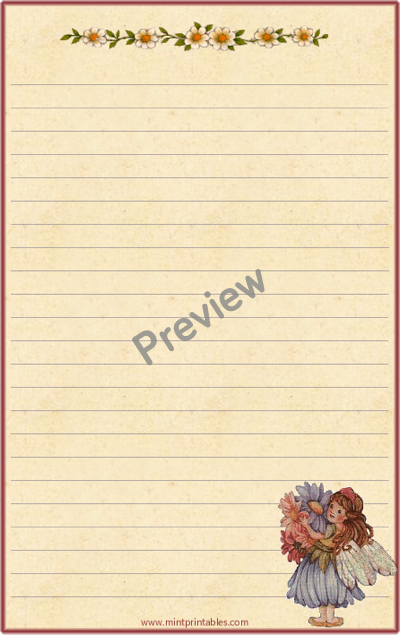 Fairy Writing Paper - Preview