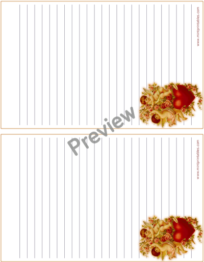 Old Fashioned Cupid Writing Paper - Preview