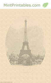 Sepia Toned Eiffel Tower Stationery